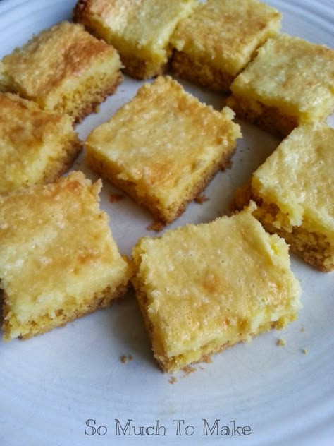 Lemon Chess Cake, Lemon Chess Squares, Lemon Chess Bars, Chess Squares Recipe, Expensive Meals, Chess Bars, Springtime Desserts, Lemon Squares Recipe, Ooey Gooey Cake