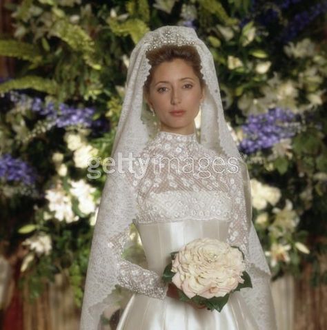 Marie-Chantal. Gown and veil Valentino Prince Pavlos Of Greece, Pavlos Of Greece, 27th Wedding Anniversary, Grace Kelly Wedding Dress, Grace Kelly Wedding, Marie Chantal Of Greece, Marie Chantal, Celebrity Wedding Dresses, Royal Wedding Dress