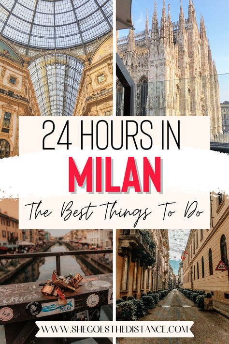 Milan is a bustling, fashion-foward city in the heart of Europe and a popular Italy destination. Just one day in Milan can be enough to see and experience the most beautiful parts of the city. Use your 24 hours in Milan wisely and these Italy travel tips to have the perfect visit! Italy travel tips | Italy Destinations | Milan one-day itinerary 2 Days In Milan Italy, Visit Milan Italy, Milan Walking Tour, One Day In Milan Italy, 1 Day In Milan, Things To See In Milan, Milan 2 Day Itinerary, Milan One Day Itinerary, Milan Day Trips