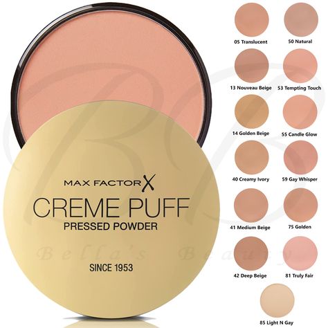 Creme Puff, Makeup Powder, Natural Foundation, Powder Compact, Skin Imperfection, Max Factor, Powder Makeup, Powder Puff, Face Powder