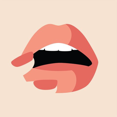 Lip Illustration Art, Lips Graphic Design, Minimalist Vector Art, Lips Illustration, Minimalistic Illustration, Vector Animals, Art Lips, Colors Illustration, Logos Retro