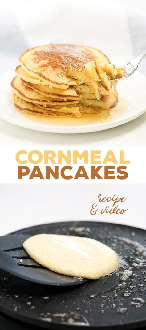 Gluten Free Cornmeal Pancakes, Breakfast Casserole With Eggs, Dinner Pancakes, Baking Savory, Breakfast Carbs, Cornmeal Pancakes, Fodmap Breakfast, Pancakes For Dinner, Gf Food