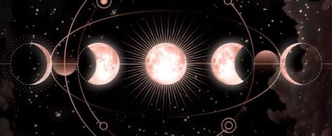 Witch Aesthetic Banner, Moon Header, Laptop Backgrounds, Red Moon, Gold Moon, Cute Wallpaper Backgrounds, Twitter Header, Wallpaper Pc, Moon Phases