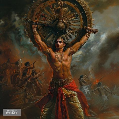 Abhimanyu Mahabharat Painting, Lord Shri Krishna, Om Art, Ancient Indian Art, Warrior Concept Art, Spiritual Paintings, God Artwork, Indian Mythology, Pictures Of Shiva