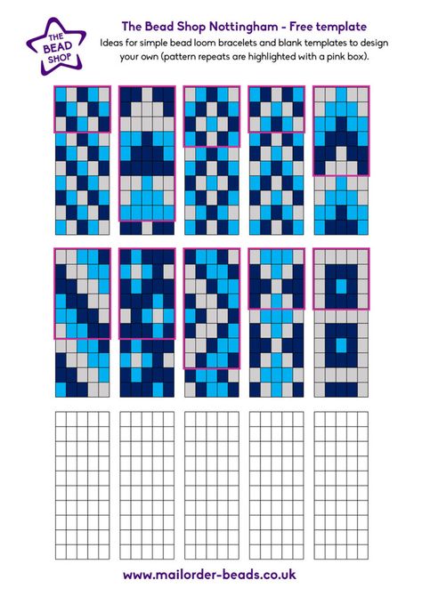 Beading on a loom - The Bead Shop Nottingham Limited Easy Loom Beading Patterns, Easy Bead Loom Patterns Free, Beaded Loom Bracelets Patterns Free, Loom Beading Designs, Loom Beading Bracelets Patterns, Loom Patterns Beads Free, Small Loom Beading Patterns, 5 Bead Loom Patterns, Bead Loom Patterns Free Simple