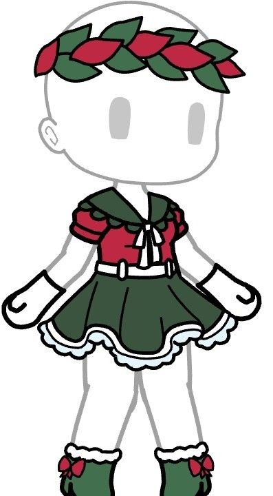 Gacha Club Christmas Outfits, Gacha Christmas Outfits, Gacha Christmas, Gacha Base Poses Cute, Gacha Nox, Gacha Characters, Clothing Sketches, Clothing Design Sketches, Club Outfit Ideas