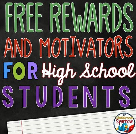 FREE Rewards and Motivators for High School Students. These are great ways to encourage positive behavior in your classroom. Behavior Classroom, Planning School, High School Counseling, Student Rewards, Power Moves, Interactive Classroom, Secondary Classroom, Test Quiz, Free Rewards