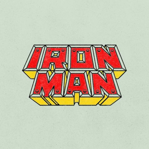 All Posts • Instagram Marvel Typography, Iron Man Icon, Iron Man Logo, Silver Color Scheme, Book Logo, Man Icon, Man Logo, Vintage Typography, Typographic Design