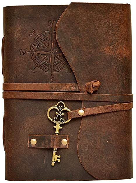 AmazonSmile : Compass Vintage Leather Journal - Antique Handmade Leather Bound journal with deckle edge paper for Men And Women Diary - Leather Sketchbook - Drawing Journal Notebook - Great Gift (6 by 8 inch) : Office Products Compass Vintage, Deckle Edge Paper, Brown Leather Journal, Handmade Diary, Vintage Leather Journals, Vintage Diary, Leather Sketchbook, Vintage Notebook, Leather Bound Journal