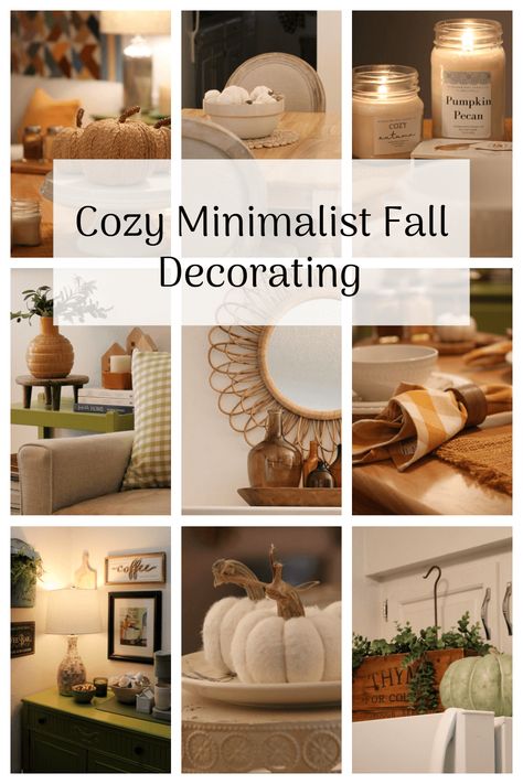 Cozy Minimalist Fall Decorating · Cozy Little House Fall Living Room Decor Ideas, Fall Cozy Home, Minimalist Fall Decor, Unique Decor Ideas, Cozy Little House, Small Shower Remodel, Interior Design Principles, Cozy Fall Bedroom, Cozy Minimalist