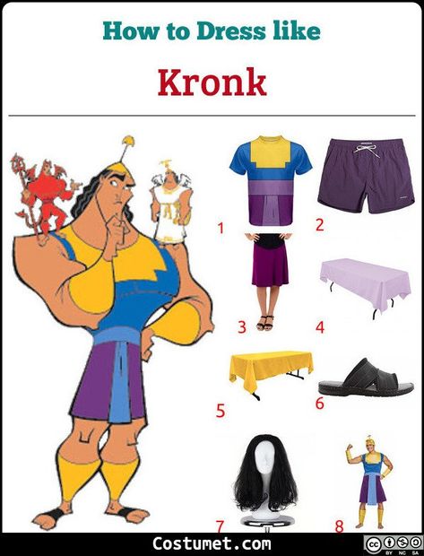 Yama And Kronk Costume, Ezma And Krunk Costume, Ezma And Kronk Costume, Esma And Kronk Costume, Kronk Costume Diy, Kronk And Yzma Costume, Emperors New Groove Costume, Kronk Costume, Male Cosplay Ideas