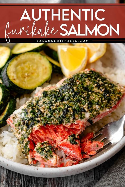 Looking for easy, healthy salmon recipes for lunch or dinner? Try this authentic furikake salmon recipe! A traditional Hawaiian recipe, simply top your salmon with mayo and furikake, bake and enjoy. Furikake Salmon, Traditional Hawaiian Food, Healthy Salmon Recipes, Easy Asian Recipes, Asian Inspired Recipes, Hawaiian Food, Cooking Salmon, Seafood Dinner, Baked Salmon