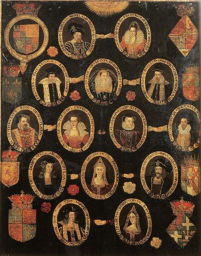 Family tree of Mary Queen of Scots, c.1603 | Top row – James… | Flickr Anne Of Denmark, Margaret Tudor, House Of Stuart, Marie Stuart, King James I, Queen Of Scots, Tudor Dynasty, Mary Stuart, Tudor History