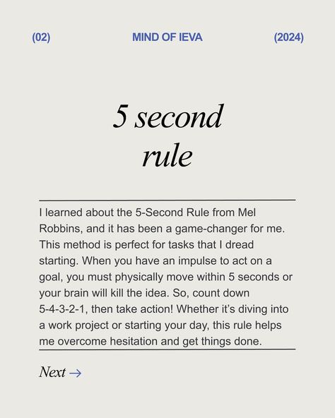 3 Methods to Stop Procrastinating ⬇️ I’m finally done with a big launch at my big girl marketing job, and I feel like I can get back on track with my life 😢 I’ll be sharing a lot more reset and getting back into a routine content soon! In the meantime, if like me, you have a lot of work to do but feel paralysed by your to-do list, these 3 methods that I use to overcome procrastination and get back to work are the most helpful Swipe 👉🏻 to learn more about them! 1️⃣5 Second Rule: I use i... 5 Second Rule, Marketing Job, Overcome Procrastination, Stop Procrastinating, Mel Robbins, Get Back On Track, Work Project, Get Back To Work, English Writing Skills