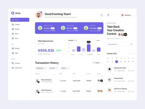 Omoi Customer Relationship Management Dashboard by Ariq Ibrahim for One Week Wonders on Dribbble Subscription Management Dashboard, Admin Ui, Social App Design, User Management, My Account Page, Web Dashboard, Customer Loyalty Program, Customer Insight, Dashboard Ui