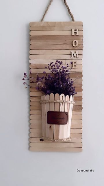 Small Wood Projects Diy, Hiasan Dinding Diy, Diy Projects Wood, Wood Working Ideas, Diy Popsicle Stick Crafts, Pins Ideas, Large Workshop, Easy Diy Room Decor, Popsicle Crafts