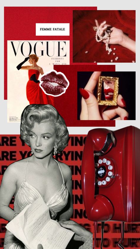 Project Red, Collage Art Projects, Moodboard Aesthetic, Desi Fashion Casual, Marilyn Monroe Photos, Valentines Art, Collage Vintage, 1950s Style, Face Photography