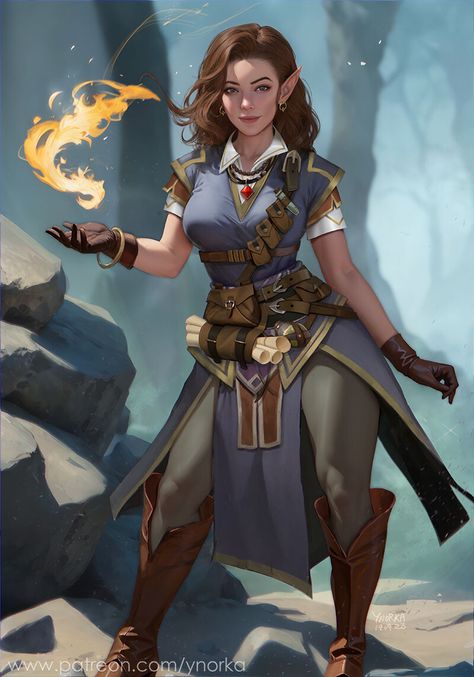 ArtStation - Octavia Octavia Fanart, Pathfinder Rpg Characters, Female Wizard, Classic Rpg, Pathfinder Character, Female Elf, Pathfinder Rpg, Roleplay Characters, Dungeons And Dragons Characters