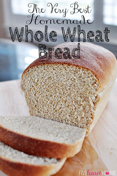 Best Whole Wheat Bread, Homemade Whole Wheat Bread, 100 Whole Wheat Bread, Wheat Bread Recipe, Whole Wheat Bread, Wheat Bread, Bread Recipes Homemade, Bread Dough, Whole Wheat