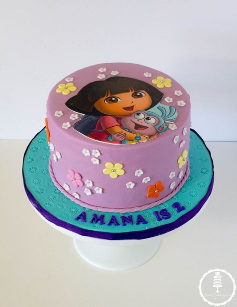 Dora Buji Cake Design, Dora Theme Cake, Dora Birthday Cake, Dora The Explorer Cake, Dora Party, Dora Birthday, Dora Cake, Cartoon Birthday Cake, Kai Lan