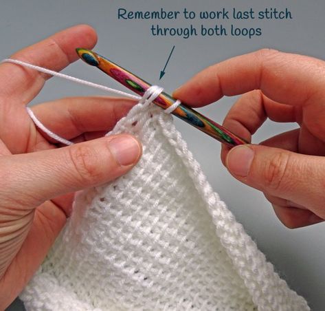 Crochet Stitches Ideas, Tunisian Crochet Hook, Tunisian Crochet Patterns, Tunisian Crochet Stitches, Simple Stitch, Crochet Tunisian, Crochet Simple, Crochet Tips, Crochet Instructions