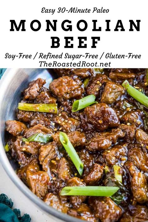 Paleo Beef Tips, Whole 30 Beef Recipes, Stir Fry With Peppers, Paleo Mongolian Beef, Ginger Beef Stir Fry, Paleo Asian Recipes, Orange Ginger Sauce, Keto Chinese Food, Keto Stir Fry