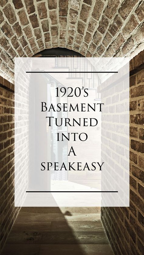 In Home Speakeasy, Basement Brick Wall Ideas, Speak Easy Basement Ideas, 1920 Home Decor Interior Design, Basement Speakeasy Home, Home Speakeasy Bar, Basement Speakeasy Ideas, Speakeasy Basement Ideas, Speakeasy Bathroom