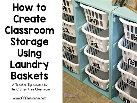 How to Create Classroom Storage Using Laundry Baskets | Jodi Durgin Education Co. Backpack Storage Classroom, Classroom Storage Ideas, Bookbag Storage, Student Storage, Classroom Organization Elementary, Clutter Free Classroom, Classroom Newsletter, Class Organization, Classroom Storage