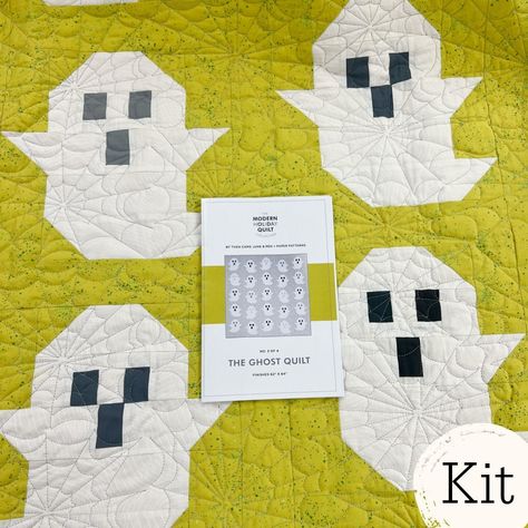 Spooky Quilt, Ghost Quilt, Binding Paper, Fall Quilt Patterns, Fall Quilt, October Sky, Maze Design, Halloween Kit, Fall Quilts