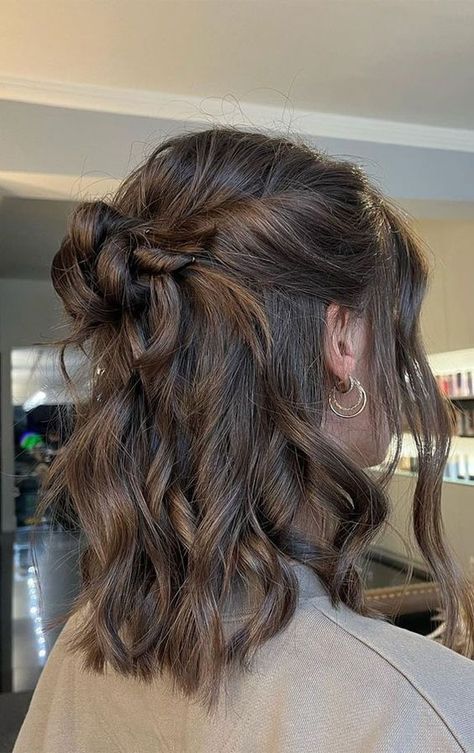 Prom Hair Styles For Shoulder Length Hair, Hair Do Shoulder Length, Hair Up Do Short Hair, Simple Prom Hairstyles For Short Hair Shoulder Length, Shoulder Length Hair Styles For Prom, Short Hairstyle Prom Shoulder Length, Shoulder Length Curly Hair Wedding, Shoulder Length Hair Prom Styles, New Hairstyles For Medium Hair