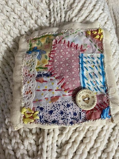 Slow Stitching With Sew Salvaged | Crude, but I love this | Facebook Embroidery Lessons, Fibre Art, Slow Stitching, Fiber Art, Love This, Stitching, Scrapbooking, I Love, Embroidery