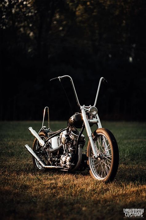 Lowbrow Spotlight: Meet Ken Carvajal’s Custom 1962 Harley-Davidson FL Panhead Chopper – Lowbrow Customs Harley Rocker, Panhead Chopper, Harley Panhead, Custom Motorcycles Bobber, Vintage Harley Davidson Motorcycles, Harley Davidson Panhead, Motorcycle Paint Jobs, Harley Davidson Chopper, Rugged Leather