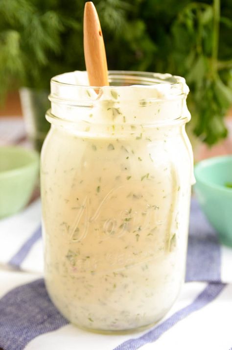 Coconut Milk Ranch Dressing | blissful basil Meat Marinades, Paleo Sauces, Desayuno Keto, Ranch Dressing Recipe, Vegan Ranch, Vegan Sauces, Aip Recipes, Elimination Diet, Aioli