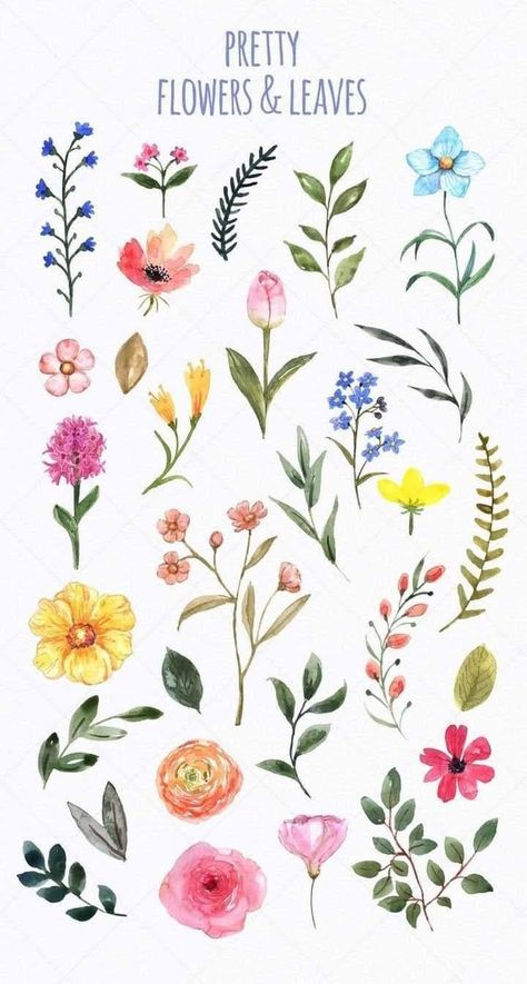 Simple Images, Flowers Simple, Wildflower Paintings, Material Flowers, Watercolor Wildflowers, Flowers Pretty, Nature Watercolor, Acrylic Painting Flowers, Flower Wedding Invitation