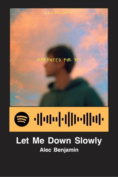 Alien Blues, Let Me Down Slowly, Alec Benjamin, Spotify Code, Let Me Down, Little Doodles, Music Wallpaper, Music Poster, Let Me