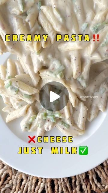 Bharathicooks ™ By Ramya on Instagram: "Simple Pasta Recipe😍
White Sauce Recipe Recipe | Homemade Pasta Recipe | Repost | Creamy no Cheese Pasta 

Happy to share Amma’s Recipe with you ❤️
Serve and Enjoy!!

Follow @bharathicooks for more updates.
Follow @bharathicooks for more updates.

Strictly No Repost 🚫

#bharathicooks #pasta #tamilvideo #chennai #recipe #chennaifoodguide #trending #fashion #model #food #foodie #budget #viral #photooftheday #delicious #musttry #creative #creamy #foodreview #foodblogger #foodgasm #chef #reels #recipe #style #bollywood #tamil #foodlover #actress" No Cheese Pasta, Simple Pasta Recipe, Easy White Sauce, White Pasta Sauce Recipe, White Sauce Recipe, Model Food, Cheese Pasta Recipes, Homemade Pasta Recipe, White Sauce Recipes