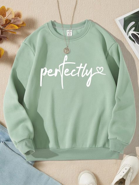 Love Korean, Girls Sweatshirts, Shein Kids, Stylish Hoodies, Cute Dress Outfits, Quick Outfits, Easy Trendy Outfits, Cute Sweatshirts, Cute Fall Outfits