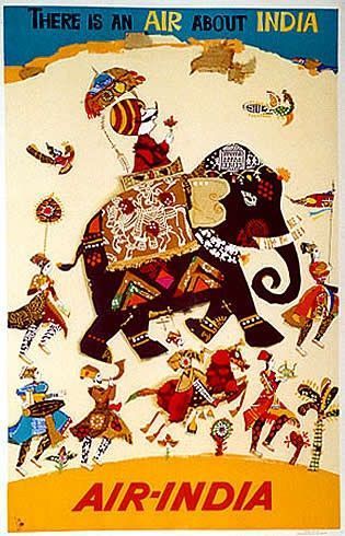 india Art Deco Travel Posters, Vintage Airline Posters, India Poster, About India, Travel Ads, Air India, Vintage India, Vintage Airlines, Poster Ads