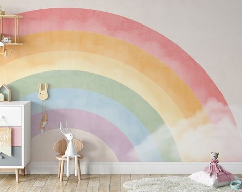 Rainbow Decals for Kura Bed, Pastel Red and Purple Rainbow Wall Sticker, Also Suitable for Wall, Adhesive, Peel and Stick FUNLIFE - Etsy Netherlands Kura Bed, Trifold Mirror, Purple Rainbow, Dressing Table Vanity, Pastel Red, Watercolor Rainbow, Painted Dresser, Rainbow Wallpaper, Rainbow Wall