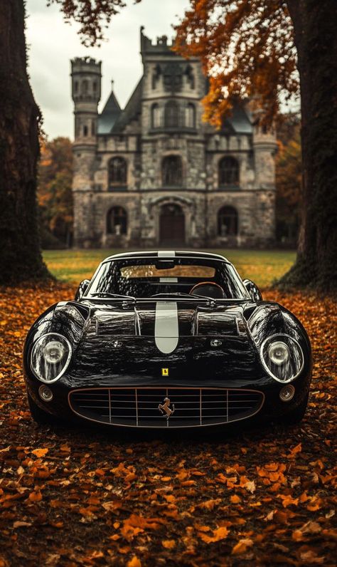 Prompt 👉Black and white sports car parked outside an autumn castle inspired by Bernardo Cavallino, tumblr, 1958 ferrari 250 gt, streamlined matte black armor, design, symmetrical front end, black main color, rich color and detail, stunning design, black car, front end, ceramic, gorgeous dark, f50, inspiration 👉 if Like, please Follow and Share @AI Graphics Studio 👇Contact on WhatsAPP: http://tiny.cc/aigraphicsstudio #aigraphicsstudio #AI #DigitalMarketing #digitalartist #digitalart #digital... Classic Car Wallpapers, Autumn Castle, Black Car Wallpaper, Night Cafe, Armor Design, Black Armor, Draw Together, Cool Car Pictures, Ferrari 250