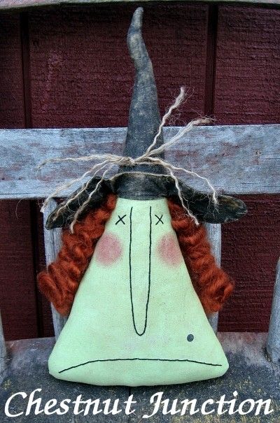 Wandella Witch EPATTERN - primitive halloween cloth doll craft ornament digital download sewing pattern - PDF - 1.99 Fabric Doll Pattern, Halloween Sewing, Adornos Halloween, Crafts Sewing Patterns, Primitive Fall, Primitive Halloween, Witch Doll, Fall Halloween Crafts, Halloween Doll