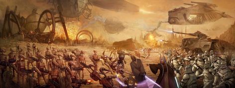 Geonosis Battle, Fares Maese on ArtStation at https://www.artstation.com/artwork/Ab9gV Star Wars Poster Art, Battle Of Geonosis, Edge Of The Empire, Star Wars History, Star Wars Spaceships, Star Wars Books, Star Wars Jokes, Star Wars Concept Art, Star Wars Rpg