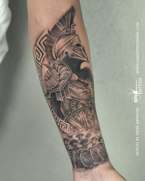 Roman Tattoo Forearm, Roman Spartan Tattoo, Roman Emperor Tattoo, Roman Forearm Tattoo, Full Forearm Sleeve, Spartan Forearm Tattoo, Spartan Tattoo Forearm, Roman Sleeve Tattoo, Roman Tattoos For Men