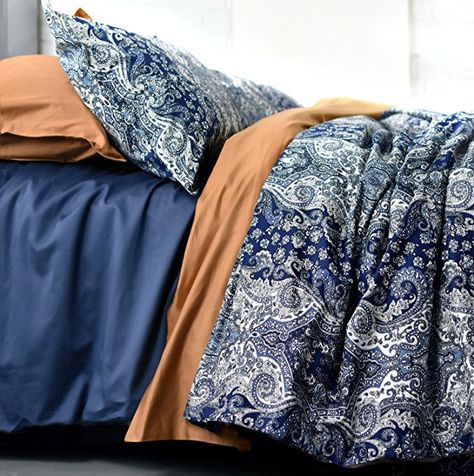 Harry Potter Room Decor, Blue Comforter Sets, Super King Duvet Covers, Blue Comforter, Lightweight Bedding, King Duvet Cover Sets, Boho Paisley, Bedrooms Decor, Rv Trailer