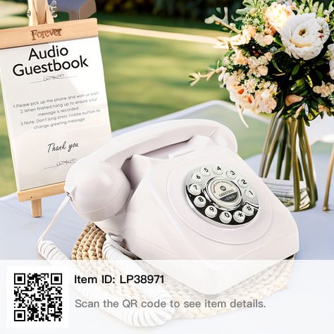 Wedding Phone, Style For Wedding, Record Audio, Funny Anecdotes, Audio Guest Book, Antique Phone, Antique Telephone, Sign For Wedding, Wedding Messages