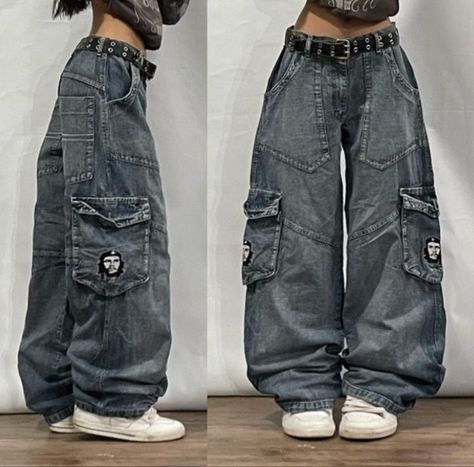 Y2k Harajuku, Trousers Men, Retro Jeans, Streetwear Jeans, Baggy Clothes, Wide Trousers, Tomboy Outfits, Jeans Y2k, Loose Jeans