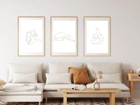 Minimalist Wall Art Print. Yoga Figure Instant Digital Download. Print the size ratio of your choice Care Drawing, Dental Wall Art, Dentist Art, Line Art Digital, Monochromatic Art, Dental Art, Drawing Set, Minimalist Prints, Minimalist Wall