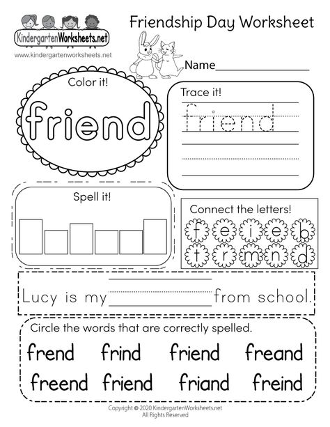 Friendship Day Worksheet for Kindergarten - Free Printable, Digital, & PDF Friendship Worksheets For Preschool, Friends Worksheets Preschool, Friendship Worksheets For Kindergarten, Kindergarten Friendship Activities, Friendship Worksheets For Kids, Friendship Activities For Kindergarten, Friendship Activities Preschool, Teaching Friendship, Counseling Printables