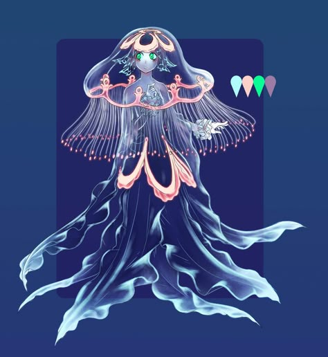 Jellyfish Character Design Male, Jellyfish Humanoid, Jellyfish Human Hybrid, Jellyfish As A Human, Jellyfish Person, Jelly Fish Character Design, Jellyfish Fursona, Sea Creature Oc, Jellyfish Person Drawing