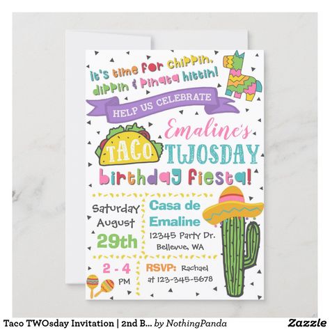 Three Esta Birthday Party, Three Esta, Mexican Theme Party, Third Birthday Girl, Fiesta Birthday Invitations, Taco Twosday, Birthday Fiesta, Mexican Theme, Mexican Party Theme